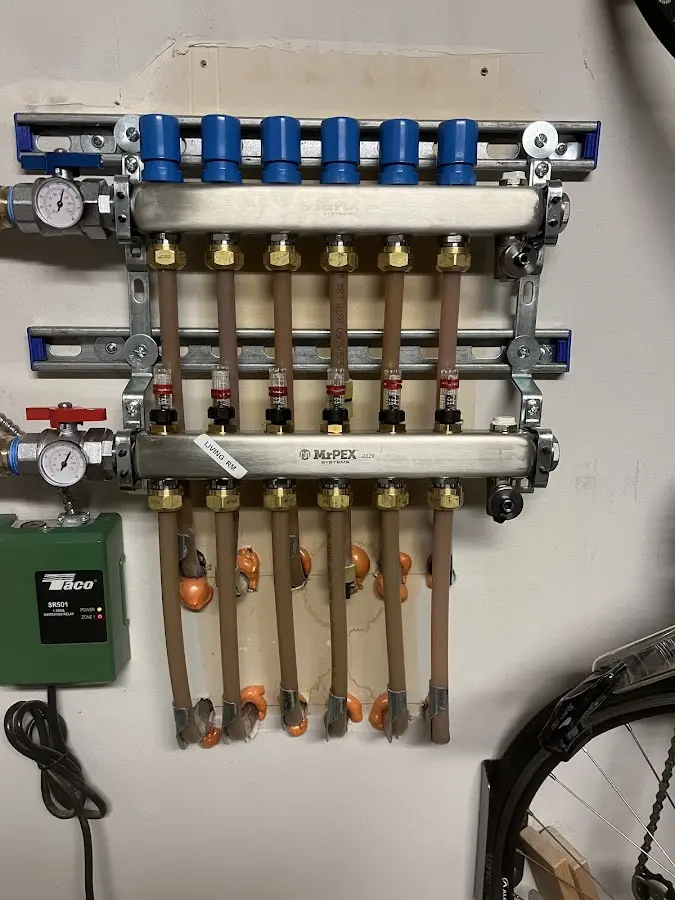 Plumber performing Gas Line Installation at a residential property in New Haven